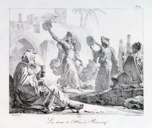 Arabitanssijoita sarjasta "Matka Levanttiin" 1819 (kaiverrus). tekijältä Alexandre Evariste Fragonard