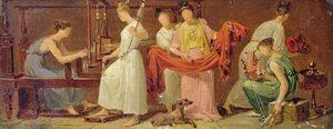 Huonekalut ja erilaiset esineet 1100- ja 1300-luvuilta tekijältä Alexandre Evariste Fragonard