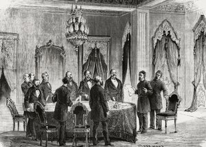Konstantinopolin konferenssi, joulukuu 1876, kaiverrus, Turkki tekijältä Nicolas Toussaint Charlet