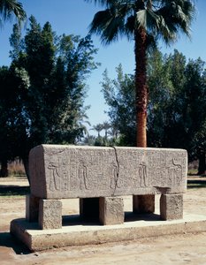 Egypti, Kairo, muinainen Memphis, kaiverrettu sarkofagi tekijältä Nicolas Toussaint Charlet