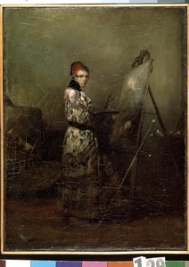 ""Autoportrait"" (omakuva) Alexandre Gabriel Decampsin (1803-1860) maalaus 1830 Eremitaaši, Pietari tekijältä Alexandre Gabriel Decamps