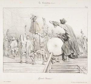 Great Jumpers!, elokuvasta La Caricature, 1823-60. tekijältä Alexandre Gabriel Decamps