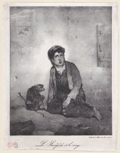 Poika Savojasta ja hänen apinansa, 1823. tekijältä Alexandre Gabriel Decamps
