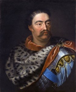 ""Muotokuva de Jean III Sobieski (1629-1696) roi de Pologne"" 17eme siecle - Puolan kuninkaan ja Liettuan suurherttua Johannes III Sobieskin (1629-1696) muotokuva - Tricius, Jan (noin 1620 - noin 1692) - c. 1680 - Öljy kankaalle - 75x62 cm - Wilanow Palace tekijältä Alexandre Jan Tricius