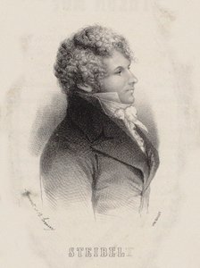 Pianisti ja säveltäjä Daniel Steibeltin muotokuva 1765-1823, 1850. tekijältä Alexandre Leroux