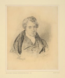 Muotokuva Richard Parkes Boningtonista, n. 1825-1830 (pehmeää grafiittia kudospaperilla) tekijältä Alexandre Marie Colin
