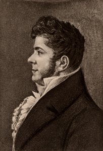 Stendhalin muotokuva ranskalainen kirjailija (litografia) tekijältä Alexandre Marie Longuet