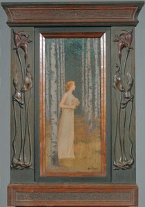 Nainen kulkee (maalaus kankaalle)