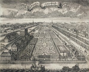 Näkymä Kesäpuutarhaan Neva-joelta, 1717