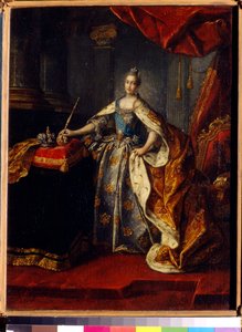 Venäjän keisarinna Katariina II:n (1729-1796) muotokuva. Aleksei Petrovitš Antropovin (1716-1795) maalaus öljy kankaalle