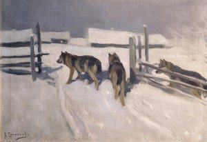 Sudet. Talvi yö. Noin 1910