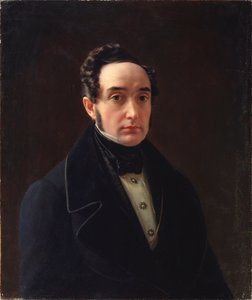 Kirjailija Ivan Panajevin (1812-1862) muotokuva - Aleksei Vasiljevitš Tyranovin (1808-1859) maalaus, öljy kankaalle, venäläistä taidetta