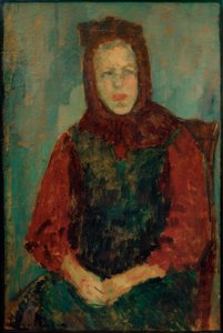 Talonpoikatyttö konepellillä tekijältä Alexej von Jawlensky