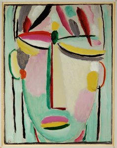 Vapahtajan kasvot - Kuolema II (maalaus kankaalle) tekijältä Alexej von Jawlensky
