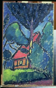 Maisema, n. 1910 (öljy pahville) tekijältä Alexej von Jawlensky