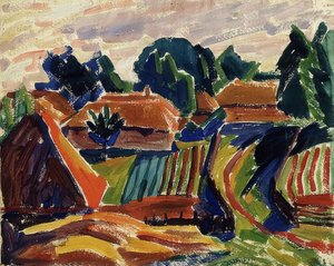 Maisema. 1908-12 tekijältä Alexej von Jawlensky