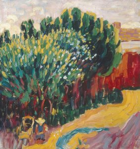 Maisema Carantecista ja nainen tekijältä Alexej von Jawlensky
