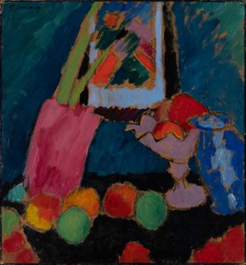 Asetelma ja violetti kulho tekijältä Alexej von Jawlensky
