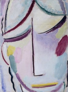 Vapahtajan kasvot; Heilandsgesicht, n. 1921 tekijältä Alexej von Jawlensky