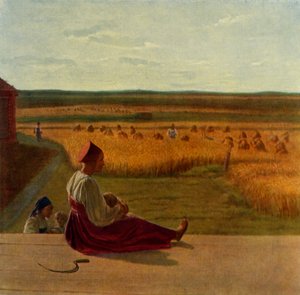 Sadonkorjuu. Kesä, 1820-luvun puoliväli, 1965.