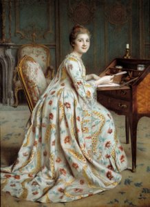 Markiisi Dubois Mouchetin muotokuva Alexis Axiletten (1860-1931) maalaus 1800-luvun Angers, Kuvataidemuseo tekijältä Alexis Axilette