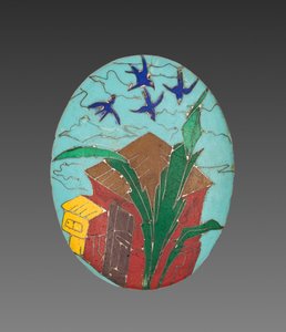 Locket Panel 1/4, 1800s.