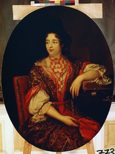 ""Ranskan kuningattaren hovissa odottavan naisen muotokuva" (Odottajan muotokuva) Alexis Simon Bellen (1674-1734) maalaus Eremitaaši, Pietari