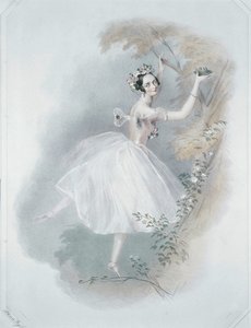 Marie Taglioni, kuuluisin ballerina ... (värillinen painokuva) tekijältä Alfred Edward Chalon