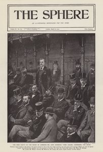 Irlannin kansanedustaja John Redmond puhui alahuoneessa (litho)