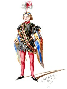 Halévy - La magicienne - pukumallit Alfred Albert - 09. Sivu. Kahdeksan statisti (retusoitu).