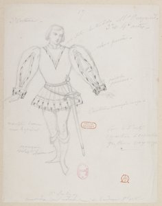 Halévy - La magicienne - Alfred Albertin pukumallit - 17 (Réné), M. Gueymard, 3. puku, 3. ja 4. näytökset tekijältä Alfred Albert