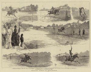 Sotilasurheilu Hurlinghamissa tekijältä Alfred Chantrey Corbould