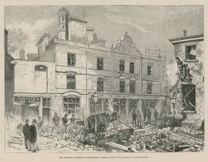 Dynamiittiraivot Westminsterissä; Yleiskuva Scotland Yardin vahingoista tekijältä Alfred Chantrey Corbould