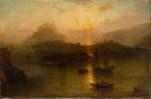 "Wicklow Head ja Blackrock Castle", 1827-1883 tekijältä Alfred Clint