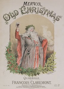 Francois Claremontin quadrillen "Merrie Old Christmas" -musiikkikappaleen etukansi tekijältä Alfred Concanen