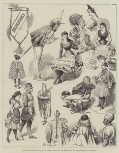 Fancy-Dress Ball Royal Albert Hallissa Bolingbroke Pay -sairaalan hyödyksi tekijältä Alfred Courbould