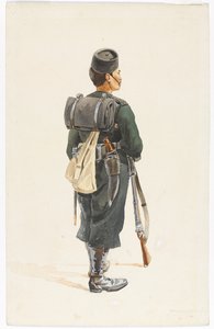 4. Gurkha-rykmentin kivääri marssijärjestyksessä, 1890