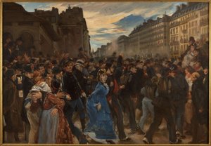 Le départ des mobiles, en juillet 1870, n. 1879 (öljy kankaalle) tekijältä Alfred Dehodencq