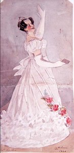 Angelica Catalani (1780-1845) Il Fanaticossa, 1824 (wc) tekijältä Alfred Edward Chalon