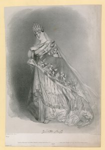 Giuditta Pasta, kaiverrus R.J. Lane, julkaistu heinäkuussa 1837 tekijältä Alfred Edward Chalon