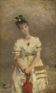 Nuori nainen meren rannalla, 1886 tekijältä Alfred Emile Stevens