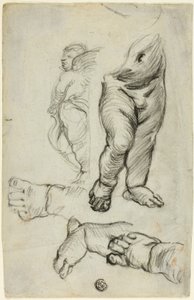 Luonnoksia Putteista (etusivu); Ornamenttiselvitys (kääntöpuoli).