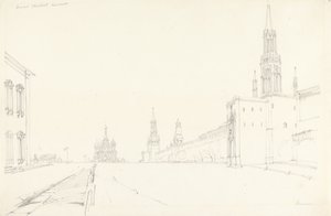 Moskova, 1827 (grafiitti paperille) tekijältä Alfred Gomersal Vickers