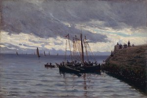 Arrivée des pêcheurs de sardines