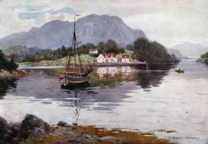 Godosund, Hardanger Fjord tekijältä Alfred Heaton Cooper