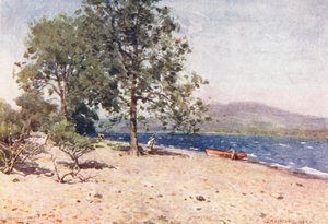 Lake District: Bassenthwaite Lake, tuulinen aamu (värilitro). tekijältä Alfred Heaton Cooper