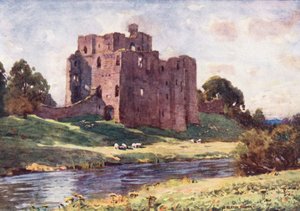 Lake District: Brougham Castle, Penrith (värilitro). tekijältä Alfred Heaton Cooper
