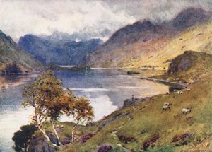 Lake District: Crummock Water ja Buttermere (värilitro). tekijältä Alfred Heaton Cooper