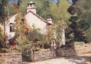 Lake District: Dove Cottage, Grasmere (värilitro). tekijältä Alfred Heaton Cooper