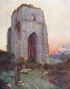 Lake District: Shap Abbey (värilitro). tekijältä Alfred Heaton Cooper
